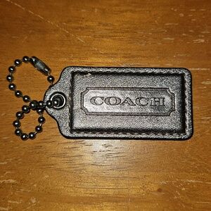 Coach Metallic Champagne Silver Keychain